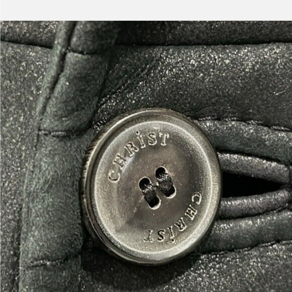 Werner Christ Patchwork Shearling Leather Coat Bl… - image 6